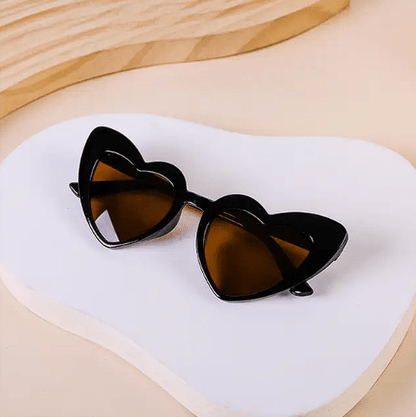 Lunettes de soleil bébé vintage en forme de cœur