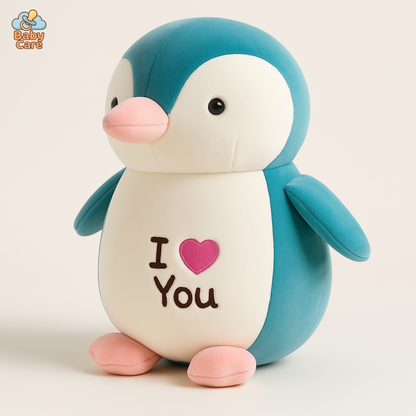 Peluche pingouin Love - vue de face