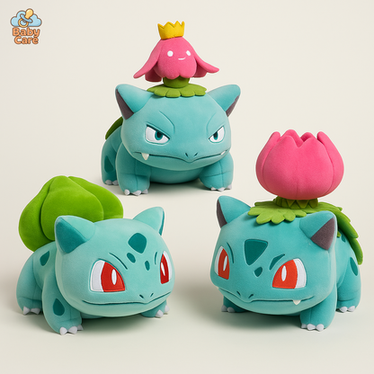 Peluche Pokemon bulbizarre evolution - vue de face