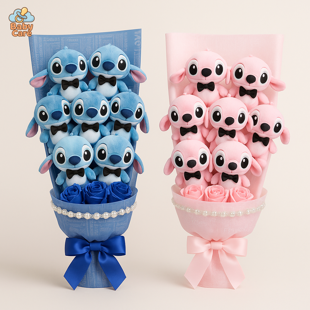 Peluche Stitch Bouquet Cadeau - vue de face