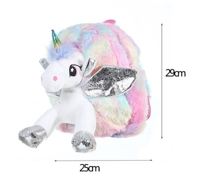 Cartable licorne peluche féérique