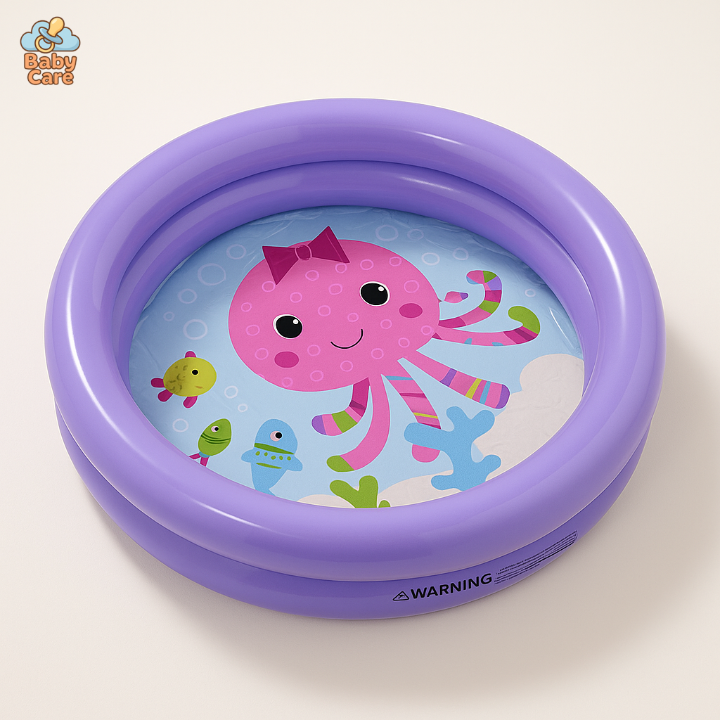 Piscine gonflable pour bébé fond imprimé - vue de face