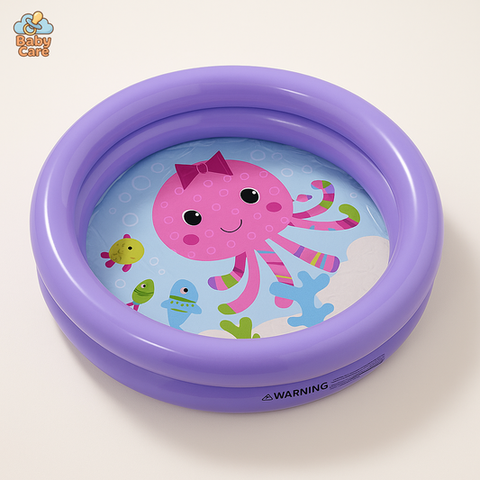 Piscine gonflable pour bébé fond imprimé - vue de face