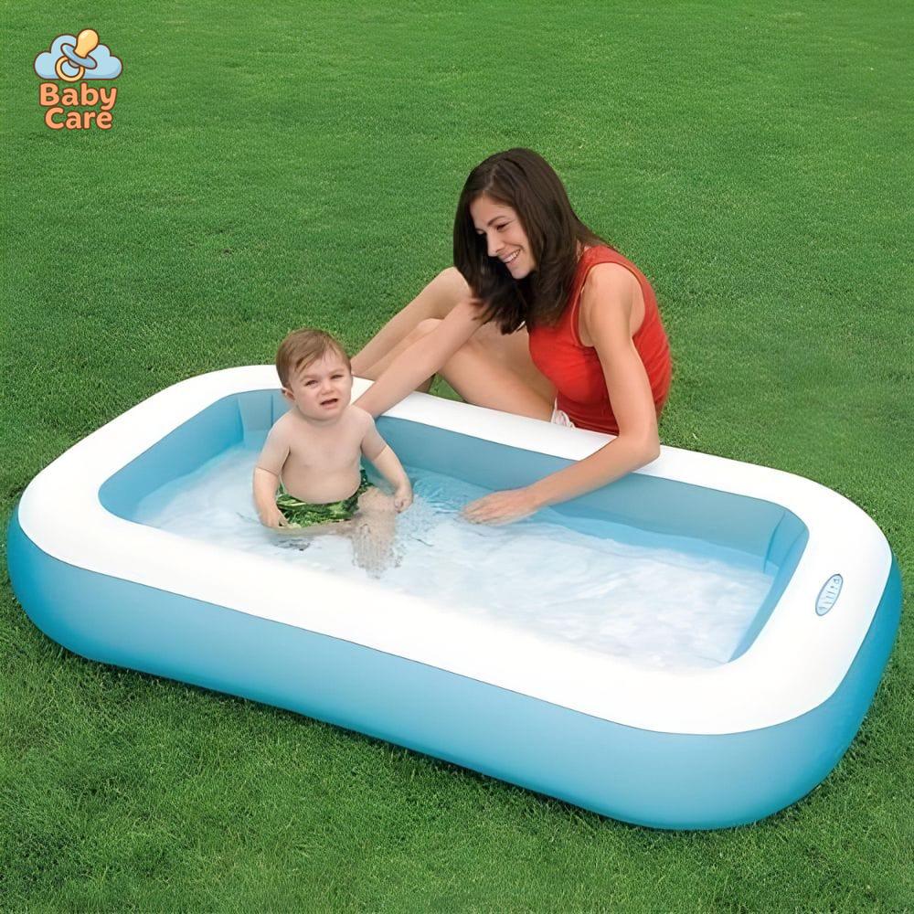 Piscine bébé gonflable rectangle à balles