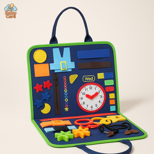 Planche d’activité jouet éducatif Montessori - vue de face