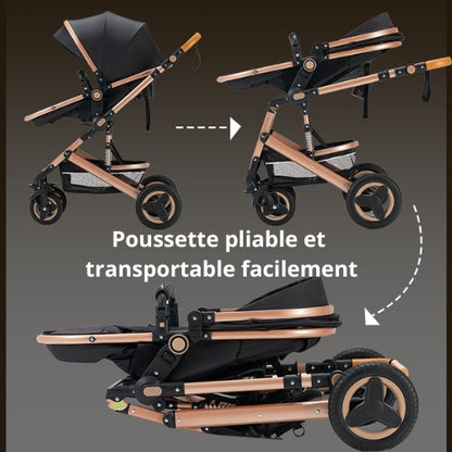 Poussette Trio 3 en 1 – Poussette, Landau et Siège Auto