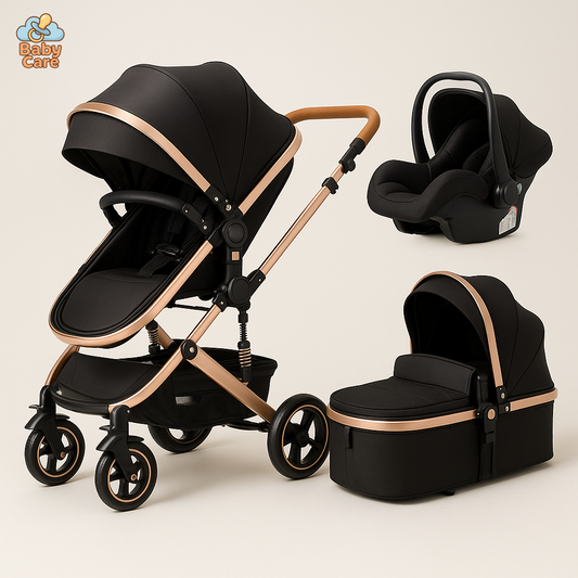 Poussette Trio 3 en 1 – Poussette, Landau et Siège Auto - vue de face
