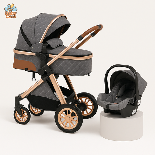 Poussette Trio 3 en 1 Royal – Poussette, Landau, Siège Auto et ses accessoires - vue de face