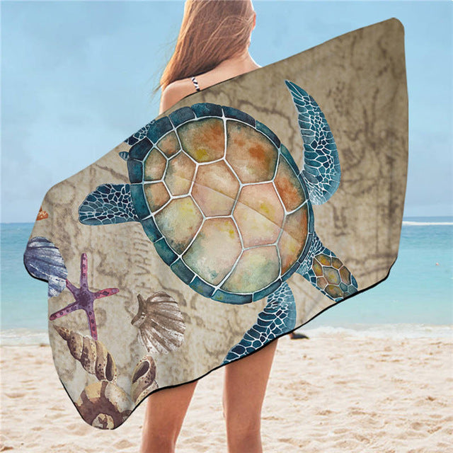 Serviette de Plage Tortue - Vintage