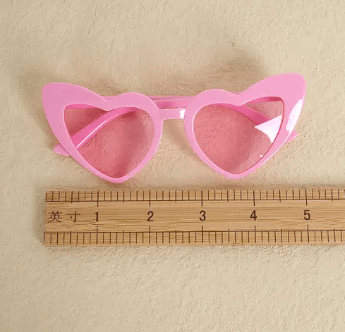 Lunettes de soleil bébé vintage en forme de cœur