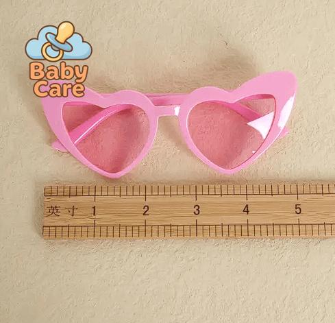 Lunettes de soleil bébé vintage en forme de cœur