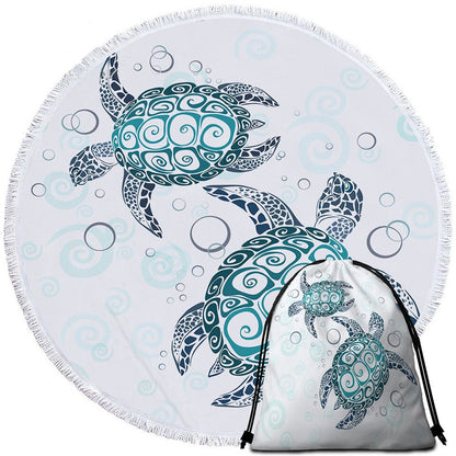 Serviette de Plage Ronde Tortue