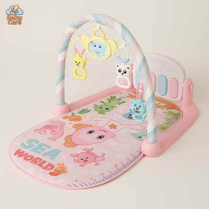 Tapis d'Eveil Animaux Marins avec Piano Lay&Play - vue de face