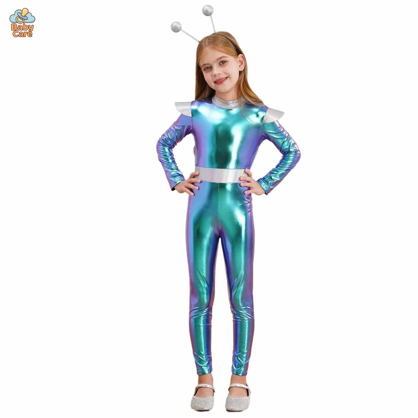 Déguisement Astronaute Métallique Enfant Argentée