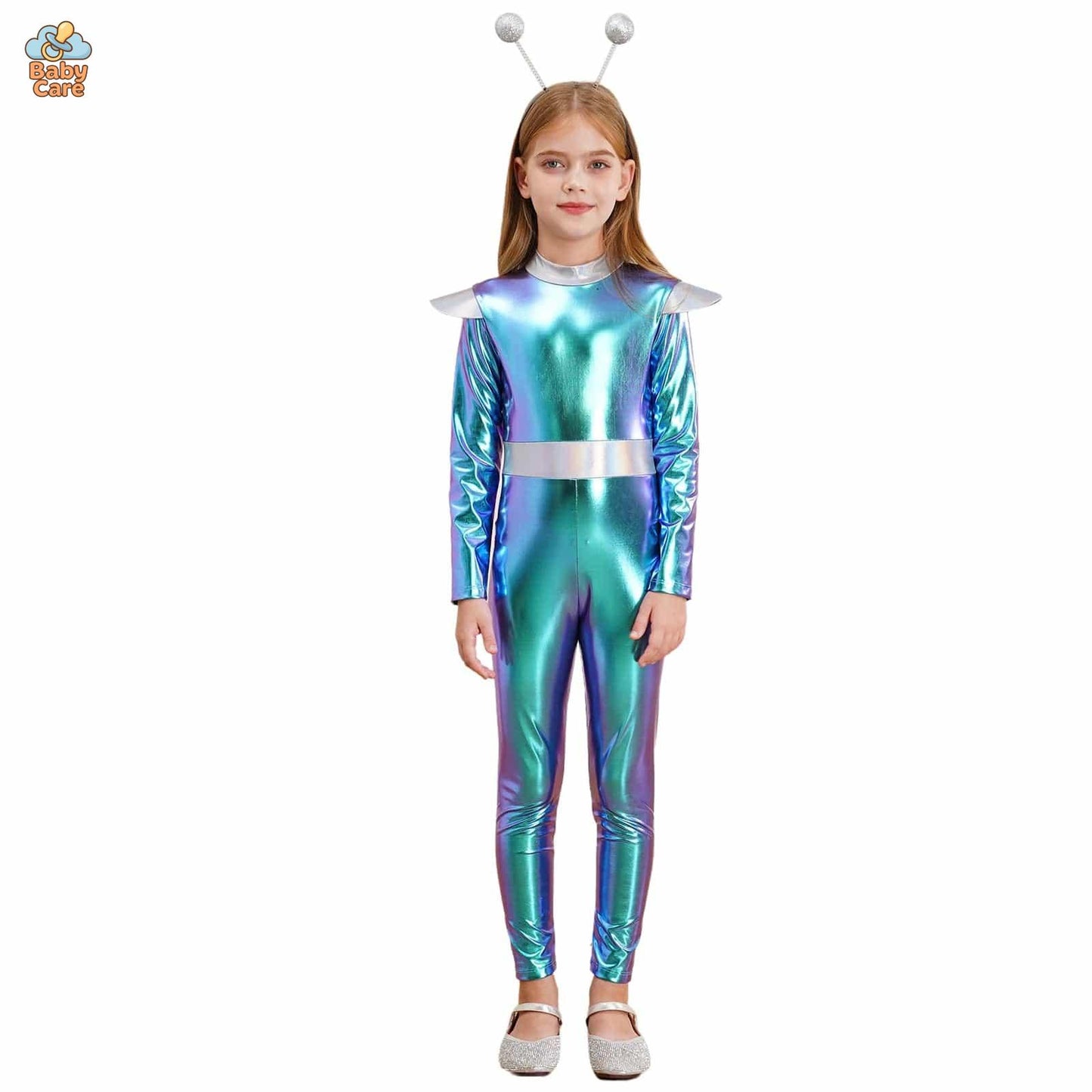 Déguisement Astronaute Métallique Enfant Argentée