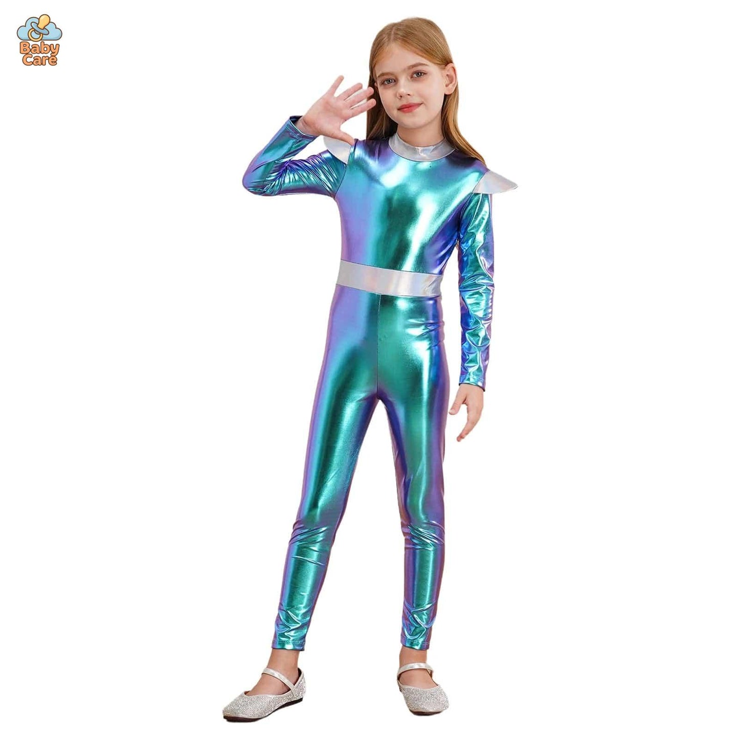 Déguisement Astronaute Métallique Enfant Argentée