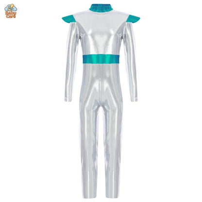 Déguisement Astronaute Métallique Enfant Argentée