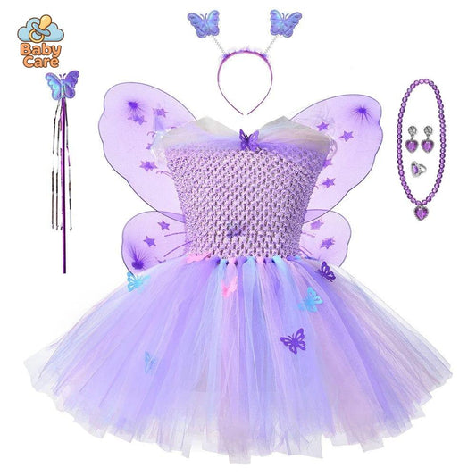 Déguisement Fée Papillon Enfant Violet