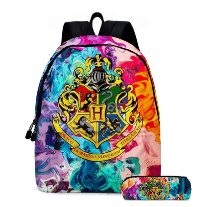 Cartable Harry Potter Coloré avec Trousse