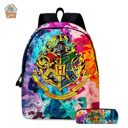 Cartable Harry Potter Coloré avec Trousse
