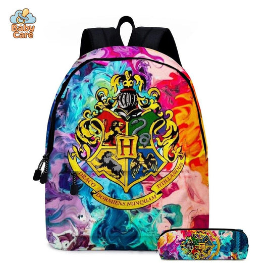 Cartable Harry Potter Coloré avec Trousse