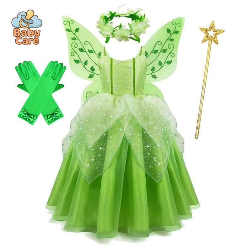 Déguisement fée Robe Verte Enfant