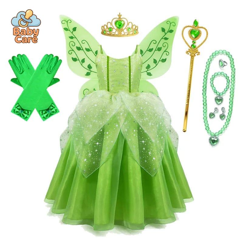 Déguisement fée Robe Verte Enfant