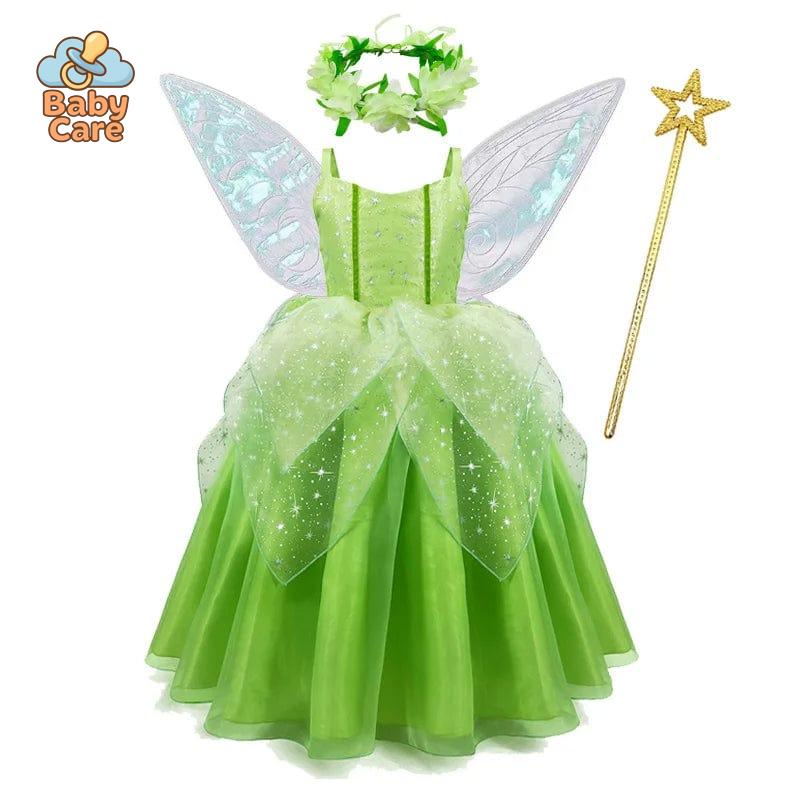 Déguisement fée Robe Verte Enfant
