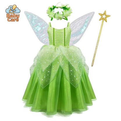 Déguisement fée Robe Verte Enfant