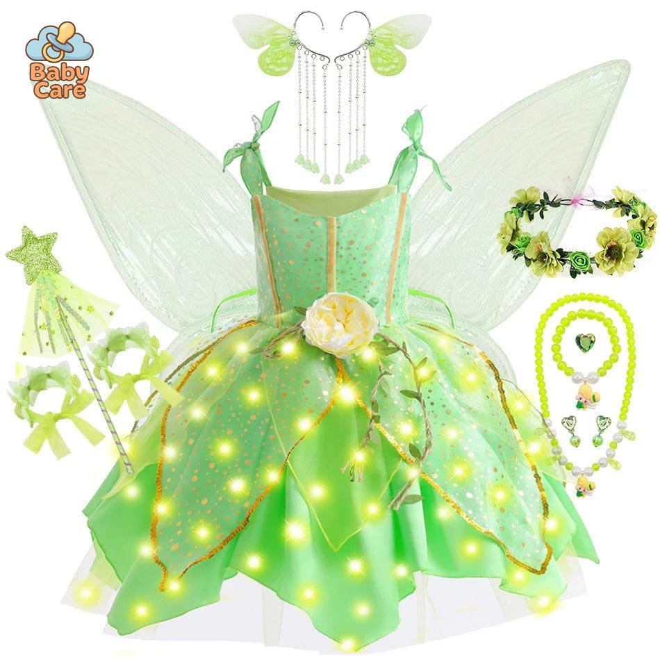 Déguisement fée Fée Clochette Fille Lumineuse
