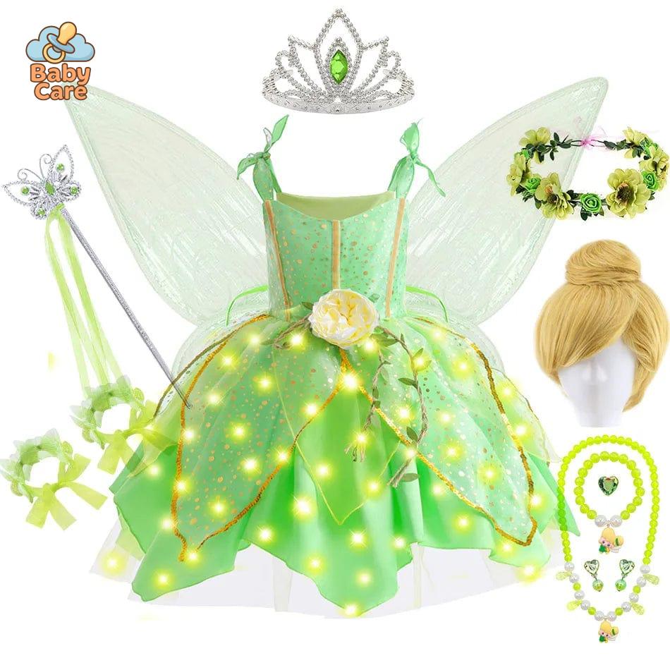 Déguisement fée Fée Clochette Fille Lumineuse