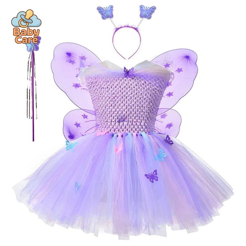 Déguisement Fée Papillon Enfant Violet