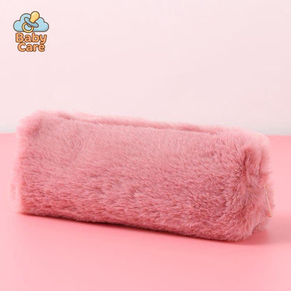 Trousse kawaii colorée en peluche